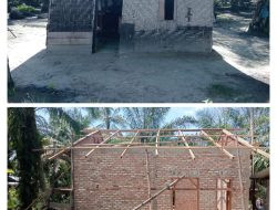 Menjadi Pelopor Dalam Mengatasi Kesulitan Masyarakat, Satgas TMMD 125 Kodim 0321/Rohil Merehabilitasi Rumah Warga Kurang Mampu