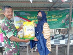Kodim 0321/Rohil Gelar Gerakan Pangan Murah, Distribusikan 98,5 Ton Beras SPHP Bulog Untuk Stabilkan Harga Pangan